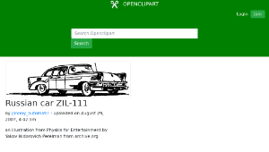 openclipart圖庫：Russian car ZIL-111縮圖