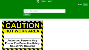 openclipart圖庫：Hot Work Sign縮圖