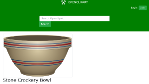 openclipart圖庫：Stone Crockery Bowl縮圖