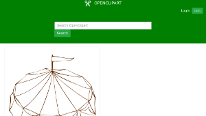 openclipart圖庫：RPG map symbols Circus Tent 2縮圖