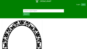 openclipart圖庫：Oval Floral Frame-資源代表圖