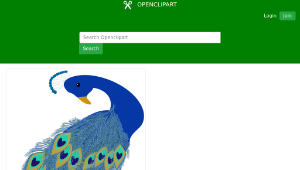 openclipart圖庫：Peacock Illustration縮圖