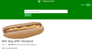 openclipart圖庫：Hot dog with mustard縮圖