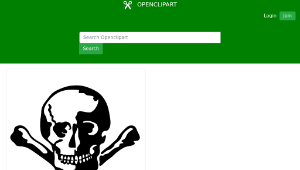 openclipart圖庫：Skull stencil design縮圖