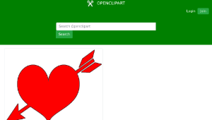 openclipart圖庫：Red Heart Arrow縮圖