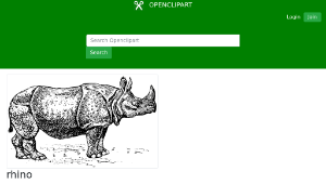 openclipart圖庫：rhino