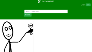 openclipart圖庫：Al drinking a toast縮圖