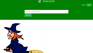 openclipart圖庫：witch - coloured縮圖