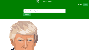 openclipart圖庫：Donald Trump Portrait By Heblo縮圖