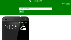 openclipart圖庫：New hTC one black縮圖
