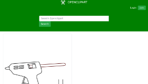 openclipart圖庫：Herramienta pistola silicona pegamento caliente para colorear-資源代表圖