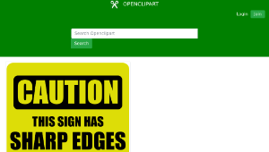 openclipart圖庫：Caution This Sign Has Sharp Edges縮圖