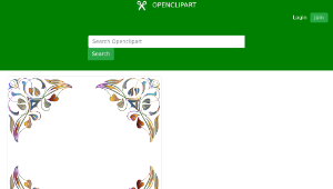 openclipart圖庫：Floral Flourish Frame 7 Variation 2-資源代表圖