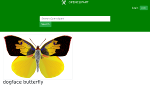 openclipart圖庫：dogface butterfly縮圖