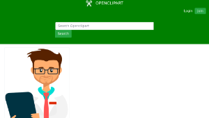 openclipart圖庫：Doctor Holding Clipboard縮圖