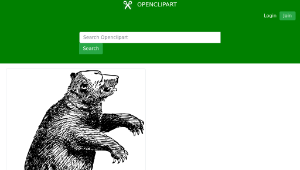 openclipart圖庫：standing bear縮圖