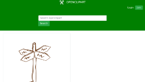 openclipart圖庫：Crossroads Sign 1縮圖