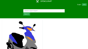 openclipart圖庫：blue scooter縮圖