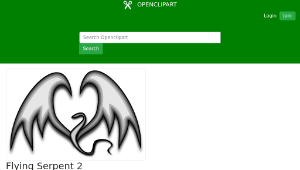 openclipart圖庫：Flying Serpent 2縮圖