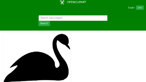 openclipart圖庫：Black Swan Silhouette縮圖