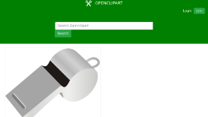 openclipart圖庫：Football referee's whistle-資源代表圖