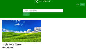 openclipart圖庫：High Poly Green Meadow縮圖
