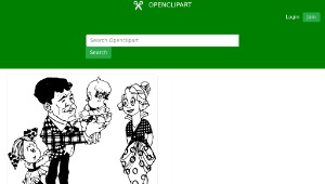 openclipart圖庫：Happy Family Group縮圖