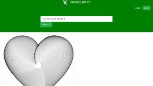 openclipart圖庫：Hearts In Heart Line Art縮圖