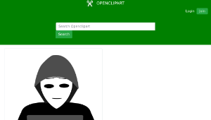 openclipart圖庫：Anonymous hacker behind pc縮圖