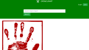 openclipart圖庫：Red Palm Print-資源代表圖