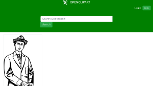 openclipart圖庫：Man in a White Suit-資源代表圖