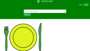 openclipart圖庫：Dinner place setting縮圖