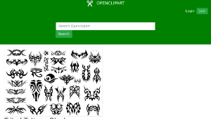 openclipart圖庫：Tribal Tattoos Black縮圖