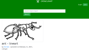 openclipart圖庫：ant - lineart-資源代表圖
