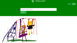 openclipart圖庫：Kindergarten Art Swing-資源代表圖