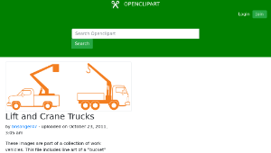 openclipart圖庫：Lift and Crane Trucks縮圖