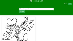 openclipart圖庫：KU viola glabella縮圖