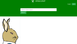 openclipart圖庫：bunny in overalls縮圖