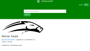 openclipart圖庫：Horse head縮圖