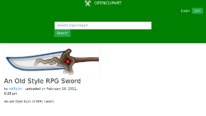 openclipart圖庫：An Old Style RPG Sword縮圖