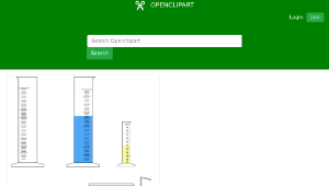 openclipart圖庫：Stand- und Meßzylinder erweitert / Measuring cylinder with equipment-資源代表圖