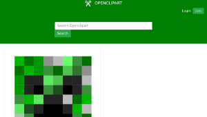 openclipart圖庫：Minecraft Creeper Face