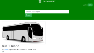 openclipart圖庫：Bus 1 mono縮圖