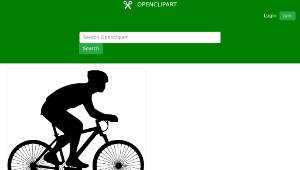 openclipart圖庫：black silhouette of a cyclist-資源代表圖