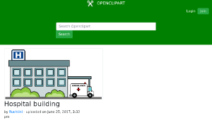 openclipart圖庫：Hospital building縮圖