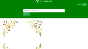 openclipart圖庫：Floral Flourish Frame 7 Variation 3-資源代表圖