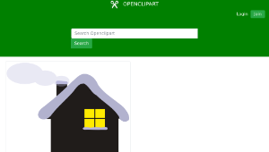 openclipart圖庫：Winter cottage縮圖