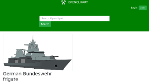 openclipart圖庫：German Bundeswehr frigate縮圖