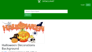 openclipart圖庫：Halloween Decorations Background縮圖