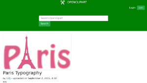openclipart圖庫：Paris Typography
